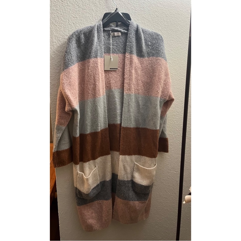 Color block Long Cardigan